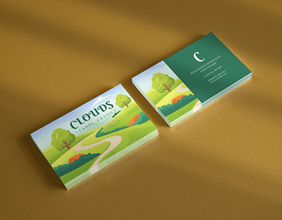 Double sided business card for travel agency