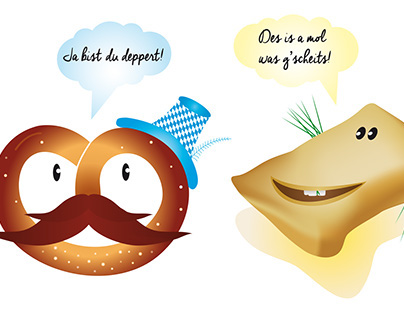 Cute Illustrations of german food