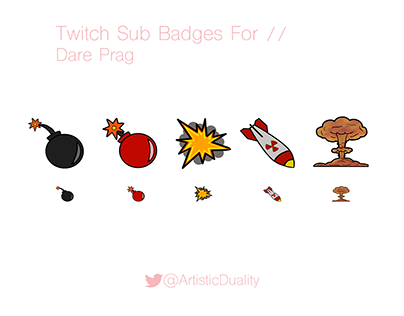 Twitch Sub Badges for Dare Prag