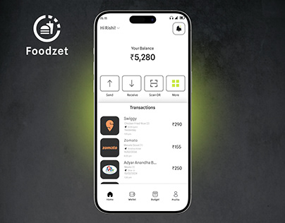 Foodzet │ Food Expense Tracker Mobile app