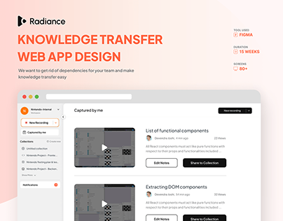 Radiance - Knowledge Transfer Web Application