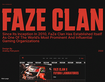 Faze clan website redesign