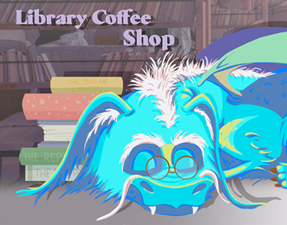 DRAGON CHARACTER FOR LIBRARY CAFE