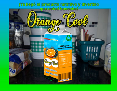 Publicidad de caja de jugo de naranja