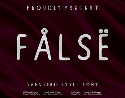 False Note - Sans serif style font