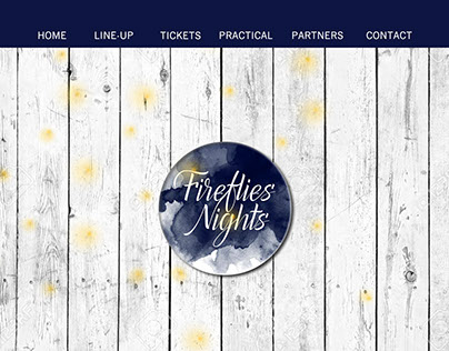 Design du site internet du festival Fireflies Nights