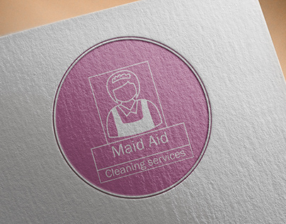 "Maid Aid" Cleaning Service Company Logo