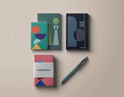 Aware notebooks. Branding