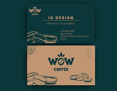 Business Card For WOW COFFEE