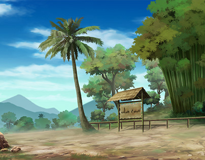 Background arts for animation series - 7 Satria - 2012