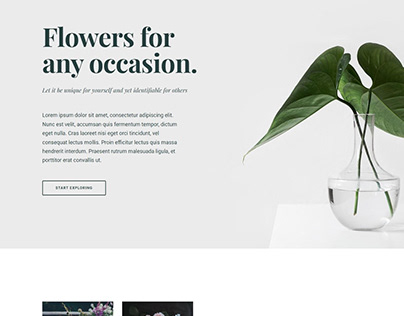 Floral website design