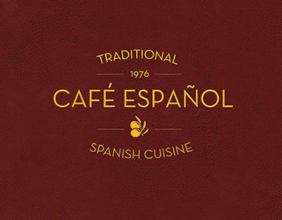 Cafe Español Menu Design