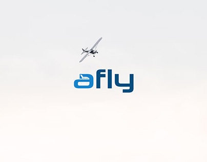 afly | letter a with plane logo concept