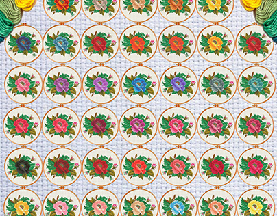 Set of 40 Elegant Flowers Cross Stitch Pattern