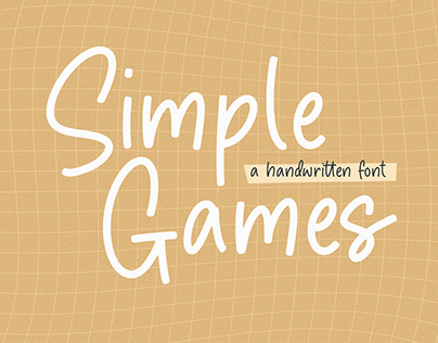 Simple Games Handwritten Font