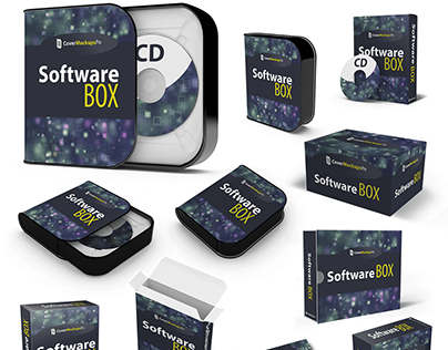 3D Software Box Mock-up and More!