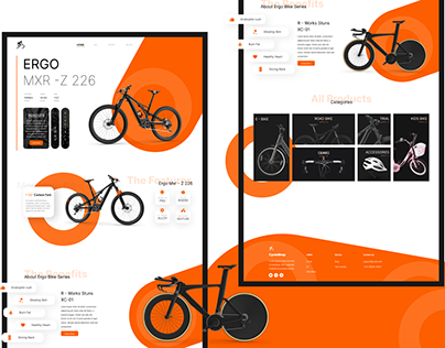 ERGO Bicycles Landing page Design | Motion Graphics