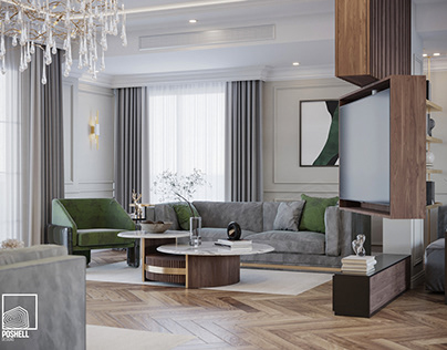Luxury Living & Dining Room Design