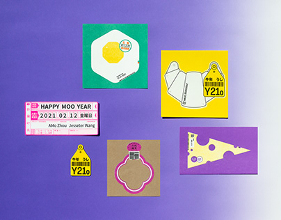 The Year of Cow New Year RISO Card