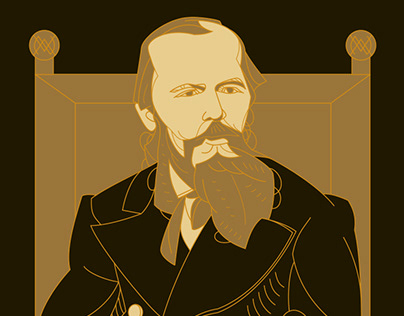 Рortrait of Fyodor Dostoevsky. Poster.