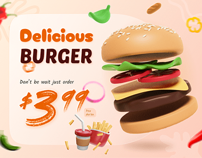 Burger - Food Marketing Banner