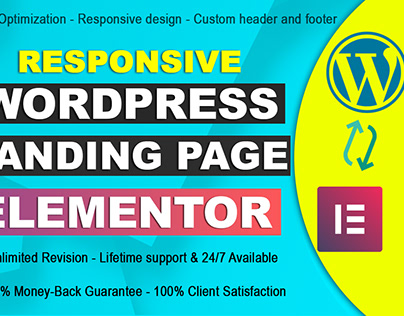 Design Wordpress website landing page by elementor pro