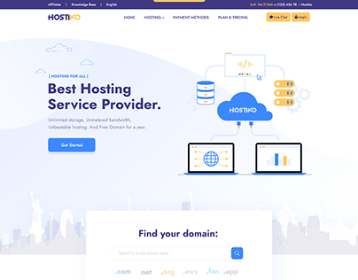 Hosting company website design