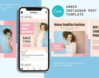Amber Canva Instagram Post Template