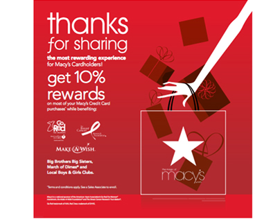 Macy's Thanks for Sharing campaign