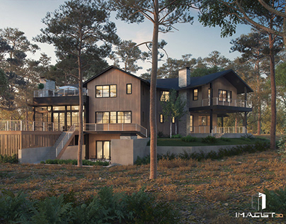 Single family residential 3d rendering