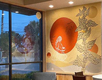 Mural Starbucks Paseo del Triunfo