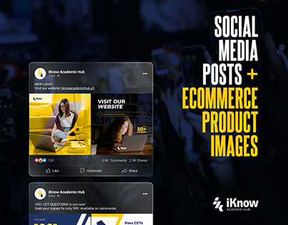 iKnow Academic Hub: Social Media Posts/Ecommerce Images