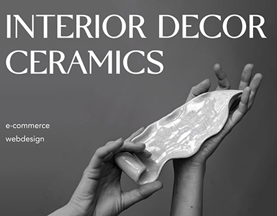 E-commerce - Interior ceramics studio website concept