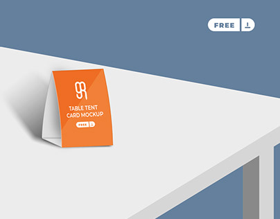 Free A5 table tent card mockup (PSD)