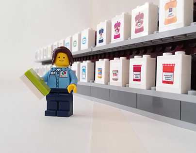 Demo supermarket with Lego to demonstrate innovations