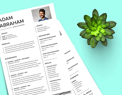 Free A4 Resume Illustrator Template Download