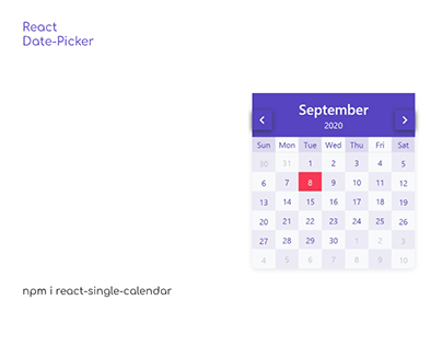 react-single-calendar