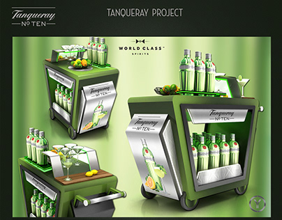TANQUERAY GIN PROJECT Tasting Trolley,Stand,Tray Design