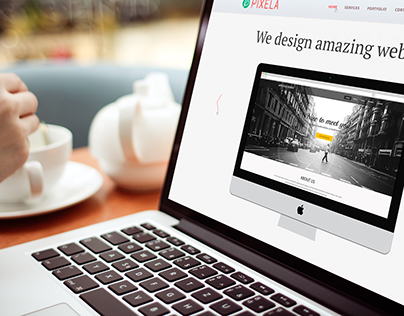 One Page Website Design for Pixela—a web design agency