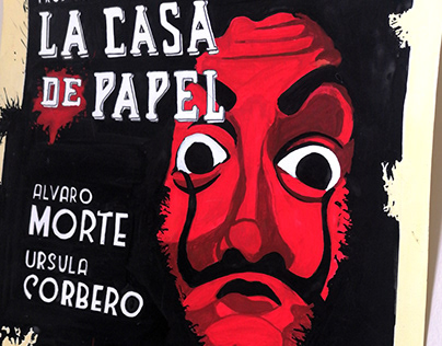 La Casa De Papel Poster Drawing