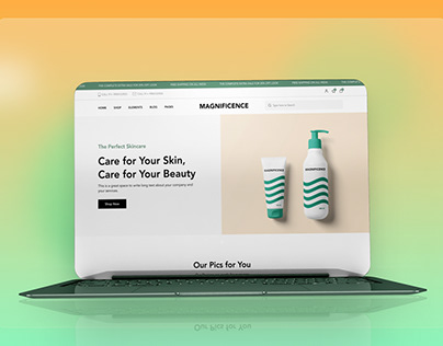 Magnificence Cosmetic Landing Page