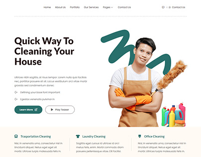 Cleaning Service WordPress Website | Web Design