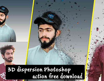 3D dispersion Photoshop action free download