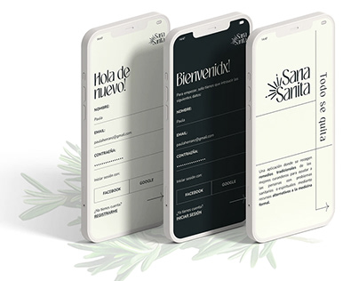 App Design UX/UI Sana Sanita