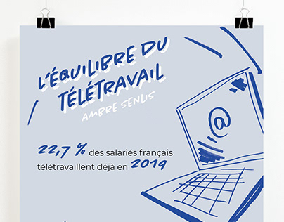 « L'équilibre du télétravail » 2020 - Poster with Adobe