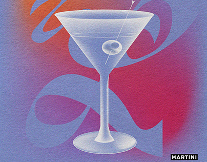 Martini Cocktail Illustrations
