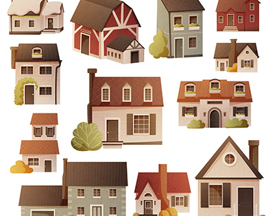 Hygge houses sticker pack