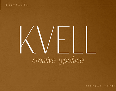 Kvell - elegant display typeface