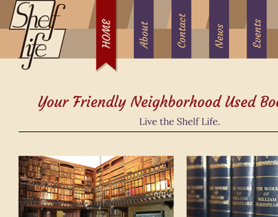 Shelf Life - bookstore web design