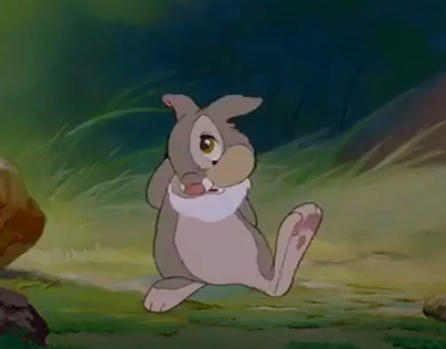 Dubbed scene from Bambi Cartoon I played both voice